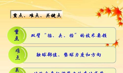 掌握排球侧面垫球的技巧（从入门到精通，学会侧面垫球的基本动作和要领）